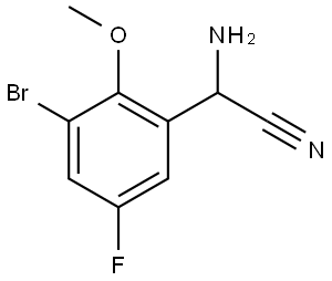 α-Amino-3-bromo-5-fluoro-2-methoxybenzeneacetonitrile Structure