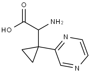 Cyclopropaneacetic acid, 1-(2-pyrazinyl)-α-amino- 구조식 이미지