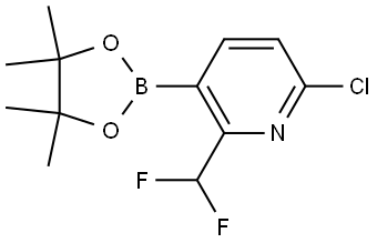6-Chloro-2-(difluoromethyl)-3-(4,4,5,5-tetramethyl-1,3,2-dioxaborolan-2-yl)py... Structure