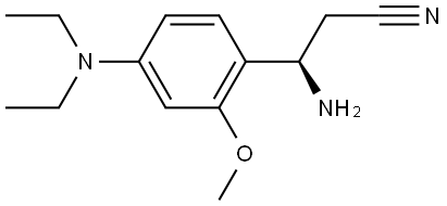 (βR)-β-Amino-4-(diethylamino)-2-methoxybenzenepropanenitrile Structure