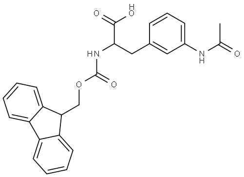 3-(Acetylamino)-N-Fmoc-DL-phenylalanine Structure