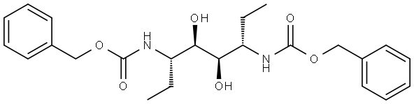 BenzylN-[(3S,4R,5R,6S)-6-{[(benzyloxy)carbonyl]amino}-4,5-dihydroxyoctan-3-yl]carbamate Structure