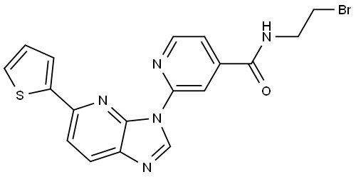 N-(2-Bromoethyl)-2-[5-(thiophen-2-yl)-3H-imidazo[4,5-b]pyridin-3-yl]pyridine-4-carboxamide Structure