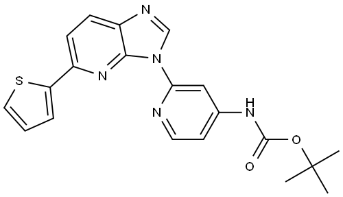 tert-ButylN-{2-[5-(thiophen-2-yl)-3H-imidazo[4,5-b]pyridin-3-yl]pyridin-4-yl}carbamate Structure