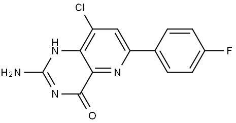2-Amino-8-chloro-6-(4-fluorophenyl)-3H,4H-pyrido[3,2-d]pyrimidin-4-one Structure