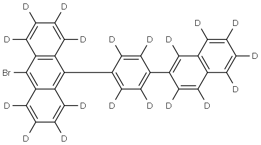 Anthracene-1,2,3,4,5,6,7,8-d8, 9-bromo-10-[4-(2-naphthalenyl-1,3,4,5,6,7,8-d7)phenyl-2,3,5,6-d4]- Structure