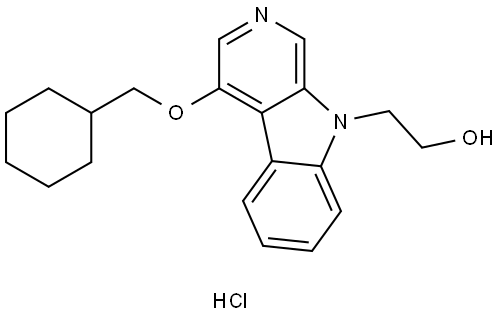 2-[4-(Cyclohexylmethoxy)-9H-pyrido[3,4-b]indol-9-yl]ethan-1-olhydrochloride Structure
