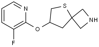 5-Thia-2-azaspiro[3.4]octane, 7-[(3-fluoro-2-pyridinyl)oxy]- 구조식 이미지