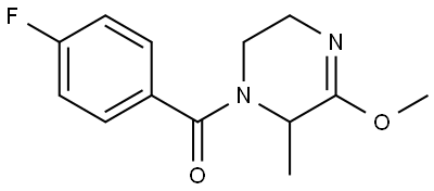 Methanone, (5,6-dihydro-3-methoxy-2-methyl-1(2H)-pyrazinyl)(4-fluorophenyl)- Structure