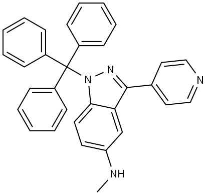 N-Methyl-3-(pyridin-4-yl)-1-trityl-1H-indazol-5-amine 구조식 이미지