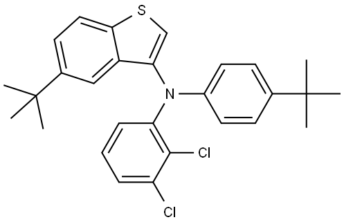 5-(tert-butyl)-N-(2,3-dichlorophenyl)--(4-(tert-butyl)phenyl)benzo[b]thiophen-3-amine Structure