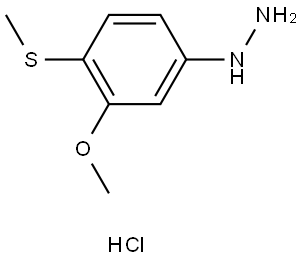 Hydrazine, [3-methoxy-4-(methylthio)phenyl]-, hydrochloride (1:1) 구조식 이미지