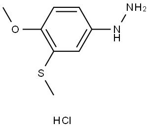 Hydrazine, [4-methoxy-3-(methylthio)phenyl]-, hydrochloride (1:1) 구조식 이미지