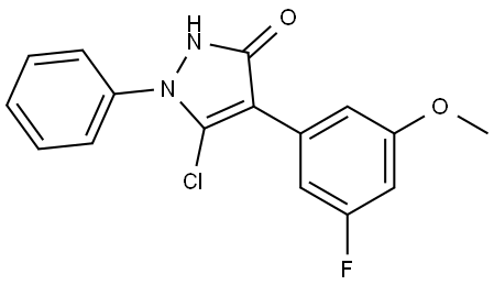 5-Chloro-4-(3-fluoro-5-methoxyphenyl)-1,2-dihydro-1-phenyl-3H-pyrazol-3-one Structure