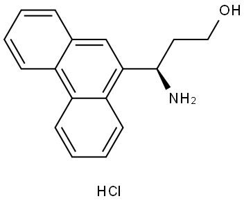 9-Phenanthrenepropanol, γ-amino-, hydrochloride (1:1), (γR)- Structure