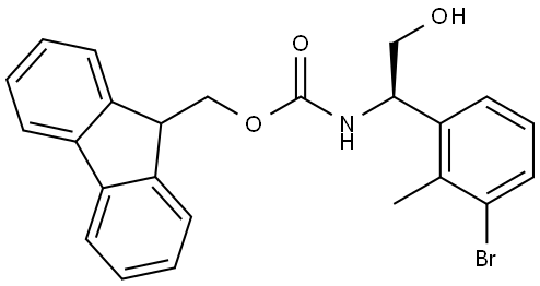 (9H-fluoren-9-yl)methyl (R)-(1-(3-bromo-2-methylphenyl)-2-hydroxyethyl)carbamate Structure