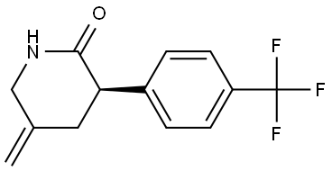 (R)-5-methylene-3-(4-(trifluoromethyl)phenyl)piperidin-2-one Structure