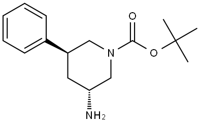 rel-tert-Butyl (3R,5S)-3-amino-5-phenylpiperidine-1-carboxylate Structure