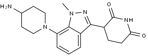 3-(7-(4-Aminopiperidin-1-yl)-1-methyl-1H-indazol-3-yl)piperidine-2,6-dione Structure