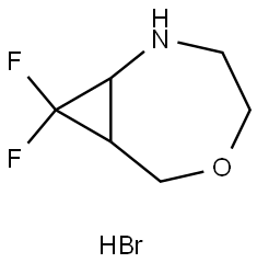 8,8-Difluoro-5-oxa-2-azabicyclo[5.1.0]octane hydrobromide Structure