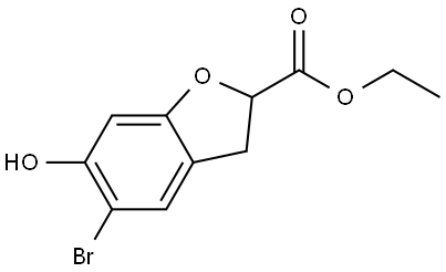 Ethyl 5-bromo-6-hydroxy-2,3-dihydrobenzofuran-2-carboxylate Structure