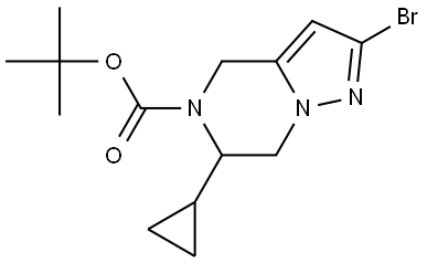 tert-Butyl 2-bromo-6-cyclopropyl-6,7-dihydropyrazolo[1,5-a]pyrazine-5(4H)-carboxylate Structure