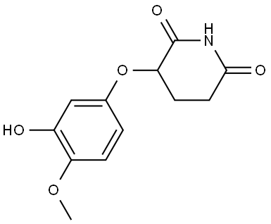 3-(3-Hydroxy-4-methoxyphenoxy)piperidine-2,6-dione Structure
