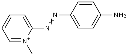 2-（4-amino-phenylazo）-1-methy-pyridinium Structure