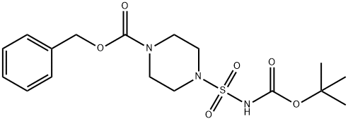 Benzyl 4-(N-(tert-butoxycarbonyl)sulfaMoyl)piperazine-1-carboxylate Structure