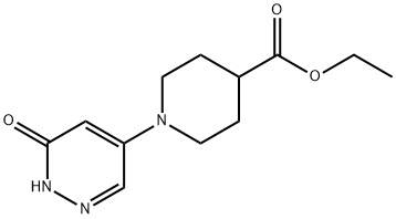 ethyl 1-(6-oxo-1,6-dihydro-4-pyridazinyl)-4-piperidinecarboxylate 구조식 이미지