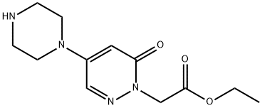 Ethyl 2-(6-oxo-4-(piperazin-1-yl)pyridazin-1(6H)-yl)acetate Structure