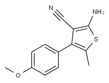 2-AMINO-4-(4-METHOXYPHENYL)-5-METHYLTHIOPHENE-3-CARBONITRILE Structure
