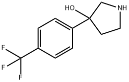 3-[4-(트리플루오로메틸)페닐]-3-피롤리디놀 구조식 이미지