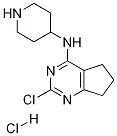 (2-Chloro(5,6,7-trihydrocyclopenta[2,1-e]pyriMidin-4-yl))-4-piperidylaMine hydrochloride 구조식 이미지