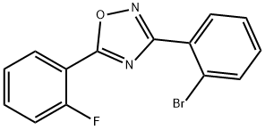 3-(2-BroMophenyl)-5-(2-fluorophenyl)-1,2,4-oxadiazole 구조식 이미지