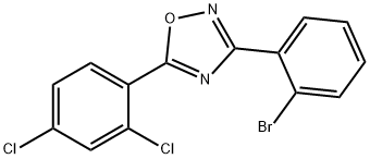 3-(2-Bromophenyl)-5-(2,4-dichlorophenyl)-1,2,4-oxadiazole 구조식 이미지