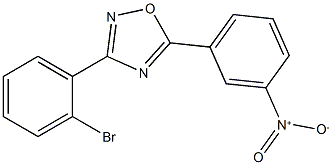 3-(2-BroMophenyl)-5-(3-nitrophenyl)-1,2,4-oxadiazole 구조식 이미지