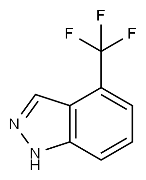 4-(Trifluoromethyl)-1H-indazole 구조식 이미지