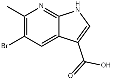 1H-Pyrrolo[2,3-b]pyridine-3-carboxylic  acid,  5-bromo-6-methyl- 구조식 이미지