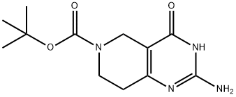 2-AMINO-3,5,7,8-TETRAHYDRO-4-OXO-PYRIDO[4,3-D]PYRIMIDINE-6(4H)-CARBOXYLIC ACID 1,1-DIMETHYLETHYL ESTER Structure