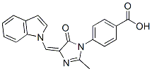 4-[(4E)-4-(indol-1-ylmethylidene)-2-methyl-5-oxo-imidazol-1-yl]benzoic acid 구조식 이미지