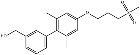 (2',6'-diMethyl-4'-(3-(Methylsulfonyl)propoxy)biphenyl-3-yl)Methanol 구조식 이미지
