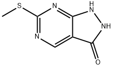 6-(Methylthio)-1H-pyrazolo[3,4-d]pyriMidin-3(2H)-one 구조식 이미지