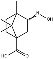 (3E)-3-(HYDROXYIMINO)-4,7,7-TRIMETHYLBICYCLO[2.2.1]HEPTANE-1-CARBOXYLIC ACID Structure