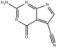 2-Amino-5-cyano-4-oxo-4H-pyrrolo[2,3-d]pyrimidine 구조식 이미지