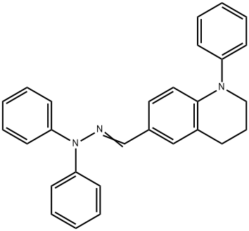 1,2,3,4-테트라히드로-1-페닐-6-퀴놀린카르복스알데히드디페닐히드라존 구조식 이미지