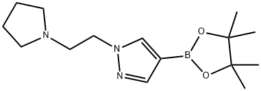 1-(2-(pyrrolidin-1-yl)ethyl)-4-(4,4,5,5-tetramethyl-1,3,2-dioxaborolan-2-yl)-1H-pyrazole Structure