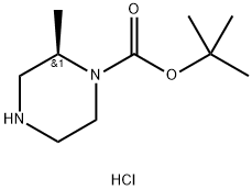(R)-tert-butyl 2-Methylpiperazine-1-carboxylate hydrochloride Structure