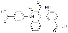 4-[[2-[(4-carboxyphenyl)carbamoyl]-3-phenyl-prop-2-enoyl]amino]benzoic acid Structure