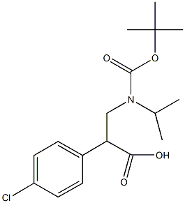 3-{[(tert-butoxy)carbonyl](propan-2-yl)amino}-2-(4-chlorophenyl)propanoic acid 구조식 이미지